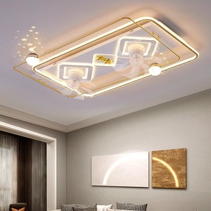 Sallanan Başlıklı Salon Fan Lambası 360 Derece Çift Başlıklı ve Üç Başlıklı Modern Sade Yemek Odası Lüks İskandinav Led Tavan Lambası - Product Image 3