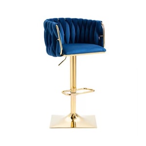 2025 Bar <b>Chair</b> Luxury Round Base Swivel Hydraulic Gas Lift Adjustable Counter High Bar <b>Chairs</b> - Product Image 3