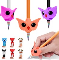 Poignée de crayon en silicone respirante avec trous d'aération, aide à l'écriture ergonomique douce pour enfants, support de stylo anti-transpiration pour une prise en main correcte