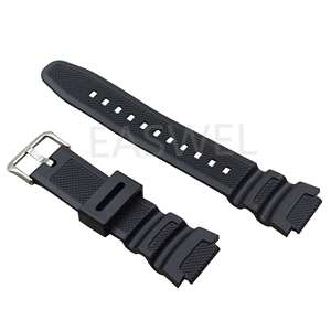 สำหรับ Casio AEQ-110W AQ-S810W W-<span class=keywords><strong>735H</strong></span> สายนาฬิกายางเรซินสีน้ำเงินเข้ม - Product Image 3