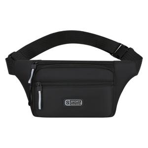 SOGO Riñonera deportiva unisex, color negro, resistente al agua, con compartimento con cremallera para teléfono y billetera - Product Image 5
