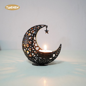Yachen tempat lilin <span class=keywords><strong>Ramadan</strong></span>, pemegang cahaya teh bulan dudukan lilin bulan dekorasi Lebaran dekorasi meja <span class=keywords><strong>Ramadan</strong></span> 2025 - Product Image 6