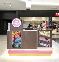 Kiosque alimentaire en bois de haute qualité, vente en gros, vitrine à beignets, petit kiosque alimentaire pour centre commercial, design à vendre