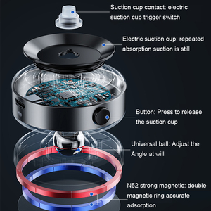 Boneruy X90 Flexível Dupla Sucção Automática Vacuum Phone Stand Simplesmente Lugar Carro Sucção Elétrica Mobile Phone Mount - Product Image 6