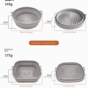 Household Reusable Food Grade Silicone <b>Air</b> <b>Fryer</b> Liners Eco-Friendly Oven Microwave Safe Baking <b>Pan</b> & Tray - Product Image 3