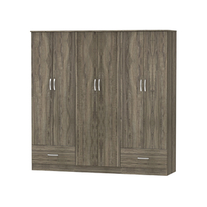 Modern 6-Door 2-Drawer <b>Wooden</b> Bedroom Cabinet Wardrobe Custom Colors <b>Panel</b> <b>for</b> Gym Students' Dorms Hotel Closets-Bulk Buy - Product Image 3