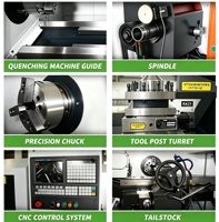 Tour CNC horizontal CK6160 à banc plat, haute rigidité, en fonte, moyenne capacité, à broche unique, commande GSK, équipement de tournage de métaux