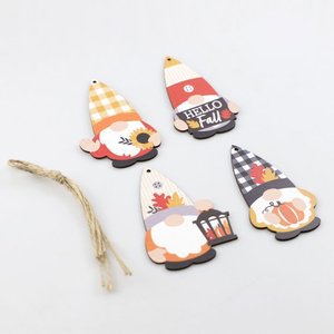 Colgante de madera para el Día de Acción de Gracias, adorno de gnomo sin rostro, tablero decorativo para el hogar, chip de madera creativo con temática otoñal para las fiestas - Product Image 1