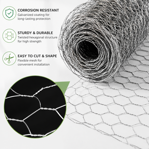 Maille hexagonale en fil galvanisé bon marché, filet hexagonal en fil <span class=keywords><strong>pour</strong></span> poulets, filet en fil <span class=keywords><strong>pour</strong></span> lapins - Product Image 3