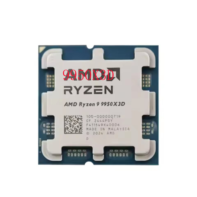 Ry-zen 9 9950X3D 16-Core 32-Thread New CPU Processor 5.7GHz 144MB Cache TDP 170W R9 9950x3d Socket AM5 No Fan