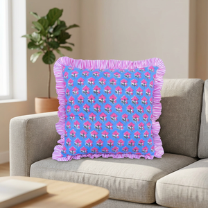 Hand <b>Block</b> Print 100% Cotton Modern Indian Cushion Covers with Stitching Zipper Closure Home Decor Wholesale - Product Image 1