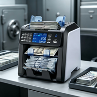 Contadora de Billetes de Doble CIS para Diferentes Denominaciones 1+1, Máquina Contadora de Dinero de Bolsillo