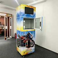 Distributeur automatique de désinfection et de séchage de casques, équipé de désinfection à la vapeur et d'un écran publicitaire numérique