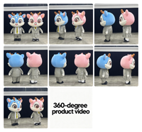 Costume gonflable personnalisé de mascotte cerf, personnage de dessin animé, uniforme scolaire exquis, costume gonflable publicitaire en peluche pour adultes