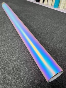 रैपर 1.52*17 मीटर पालतू वाहन फिल्म मैट इंद्रधनुष क्रोम सफेद कार विनाइल रैप स्टिकर - Product Image 3