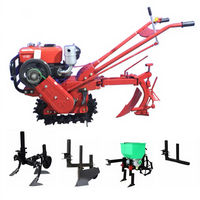 Micro-motoculteur à chenilles autopropulsé, désherbeur à rouleaux, machine de gestion agricole à chenille unique, motoculteur de jardin