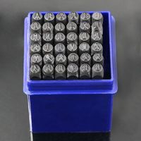 Alphabet Number Puncher Steel Die Metal Stamp 36Pcs Letter Number Jewelry Stamps Punch Set for DIY Belt Leather Craft Tool 3-6mm