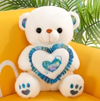Peluche Ours en Peluche Cœur d'Amour Coloré pour la Saint-Valentin, Vente en Gros d'Usine