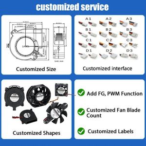 9733 DC <strong>Blower</strong> 97x95x33mm High Static Pressure <strong>Fan</strong> <strong>12V</strong> 24V With Two Ball Or Hydraulic Bearing For oxygen concentrator Cooling - Product Image 5