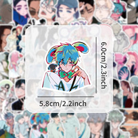 50 pièces/ensemble autocollants de dessin animé Alien scène cahier coque de téléphone autocollant étanche