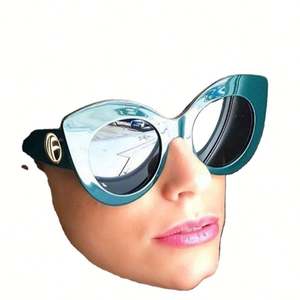 Lunettes de soleil rondes pour femme, style vintage, avec logo personnalisé, monture léopard, protection UV400, œil de chat, collection 2021, vente chaude - Product Image 2