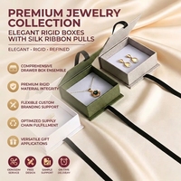 Boîte à bijoux en papier écologique, petit MOQ, logo personnalisé, plusieurs options de couleurs, ruban de fermeture, étui cadeau pour boucles d'oreilles pour boutique