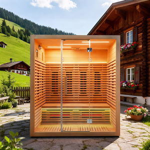 Sauna Moderna para el Hogar, Sauna de Infrarrojos Lejanos, Madera de Cedro Rojo o Hemlock, Sauna de Vapor Seco para 2 Personas - Product Image 6
