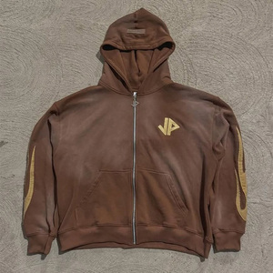 Custom Acid Washed Sun Faded Tracksuits Applique Oversized Heavyweight Boxy Sweatsuit Flared Sweatpants and Hoodie <b>Set</b> for Men - Product Image 4