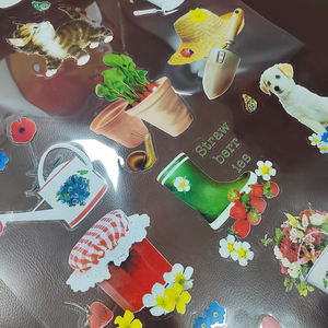 Impermeabile PVC resistente PET <span class=keywords><strong>natura</strong></span> fiori fiori simpatici cane gatto adesivi <span class=keywords><strong>murali</strong></span> per camera da letto soggiorno - Product Image 5