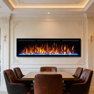 Chimenea Eléctrica Decorativa de Interior con 12 Colores de Llama y 6 Colores de Brillo, con Calefacción - Product Image 1