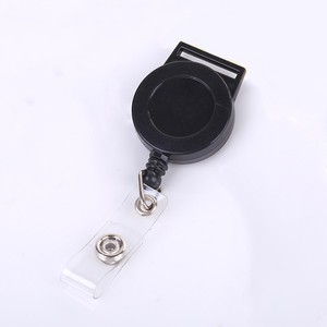 Porte-badge rétractable vierge 20 mm en plastique, type Yo-Yo, avec clip pour cordon d'identification - Product Image 1