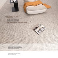 Tapis de sol 3D en laine personnalisé, vente en gros, couleur unie, toucher chaud, luxe léger, pour chambre de luxe et magasin de détail