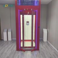 Porte de lift double en verre au design moderne, installation facile, fonction d'ouverture automatique et pivotante dans les deux sens