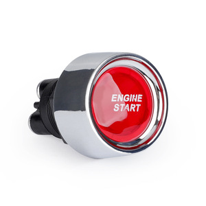 Interrupteur de démarrage du moteur Auto Meter 12V 24V LED, bouton d'allumage sans clé, alliage d'aluminium rouge - Product Image 2