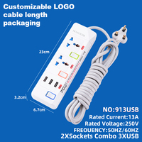 Multiprise USB Premium 2 voies 3M, prise universelle avec ports USB pour la maison, le bureau, l'hôtel, l'école
