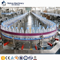 Ligne de production complète de bouteilles d'eau pour animaux de compagnie Sokos Automatic a to Z, petite machine de mise en bouteille d'eau pour usine de purification de l'eau