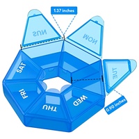 Boîte à pilules en plastique, organiseur de rangement pour vitamines, conteneur à médicaments pour les voyages, couleur bonbon, PP MEMOSAN BS0298J