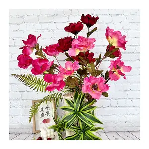 Com atacado de alta qualidade Meichang 5 flores de Gardenia flor de seda artificial para decoração de casa de festa
