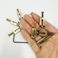 Lot de 6 selles de pont de guitare en laiton pur 10,5 mm 10,8 mm, pièces de pont tremolo pour guitare électrique à plateau plat, approvisionnement en gros