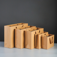 Vente en gros de sacs à provisions en papier kraft épais avec impression de logo personnalisé Fabricant de sacs cadeaux en papier artisanal de luxe