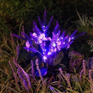Lámpara <span class=keywords><strong>Solar</strong></span> LED para Exteriores con Clasificación IP44, Simulación de Pasto Navideño, Flor de Lavanda, Linterna Cuadrada para Jardín y Paisajismo - Product Image 2
