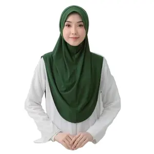 Single color Malaysian large pullover hat high elasticity crystal hemp women's Arabic headscarf and shawl