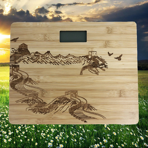 Bilancia Digitale da Bagno in Bambù Naturale da 200kg con Logo Laser, Prezzo di Fabbrica, Certificazione BSCI OEM - Product Image 1