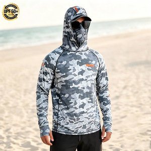 Envío Rápido, Sudadera con Capucha Integrada y Máscara Facial para Mujer y Jóvenes, con Lazos para los Pulgares, Transpirable, Camiseta de Pesca - Product Image 1