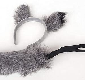 Halloween Grappig Feest Hoofdband <span class=keywords><strong>Wolf</strong></span> Kostuum Jurk Up Halloween <span class=keywords><strong>Wolf</strong></span> Staart En Oren Set Kostuum Accessoires Voor Kinderen - Product Image 3