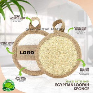 Biểu Tượng Tùy Chỉnh Loofah Miếng Bọt Biển Tự Nhiên Nhẹ Nhàng Tẩy Tế Bào Chết Trên Khuôn Mặt Scrubber Vegan Được Làm Với Tự Nhiên Ai Cập Loofah Tắm Bọt Biển - Product Image 3