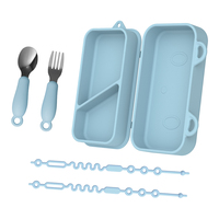 Assiette pliante rectangulaire en silicone de qualité alimentaire sans BPA, compatible micro-ondes, pour bébé, OEM, portable, pour voyage, avec compartiments, pour enfants