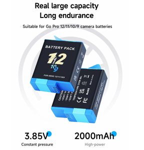 Batterie prix usine pour <span class=keywords><strong>GoPro</strong></span> <span class=keywords><strong>Hero</strong></span> 12 11 10 <span class=keywords><strong>9</strong></span> batterie haute qualité 3.85V 2000mAh - Product Image 2