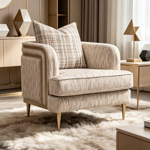 Poltrona Moderna in Stile Classico Italiano, Sedia in Legno Massello per <span class=keywords><strong>Soggiorno</strong></span>, Poltrona da Chiesa con Braccioli - Product Image 5