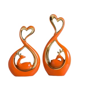 חדש עיצוב נורדי יוקרה צבי צורת פורצלן קישוטי בית תפאורה Creative בעלי החיים קרמיקה עיצוב הבית לסלון - Product Image 6